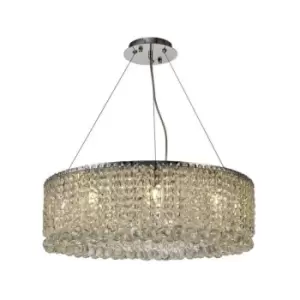 Chandelier Empire Chrome polished 9 bulbs 58cm