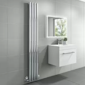 Chrome Vertical Single Panel Radiator 1600 x 240mm - Margo