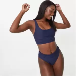 Jack Wills Eco Striped Racer Bikini Top - Blue