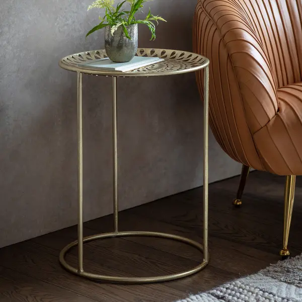 Menard Side Table Gold