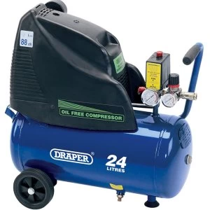 Draper 24l 230v 1.1kw 1.5hp Oil-free Air Compressor