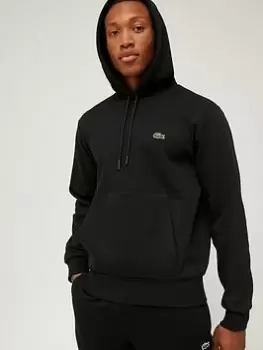 Mens Lacoste Organic Cotton Hooded Sweatshirt Size 9 - 4XL Black