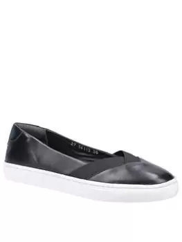 Hush Puppies Tiffany Slip On Plimsoll - Black, Size 3, Women