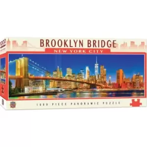 Masterpieces Puzzle City Panoramic Brooklyn Bridge NYC Puzzle 1000 piece jigsaw puzzle