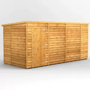 14X6 Power Overlap Pent Windowless Shed