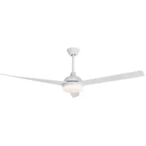 Merano Glendale Ceiling Fan Matt White Steel, Glass Plywood White