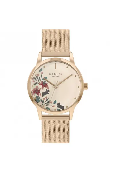 Radley Gold Plated Stainless Steel Fashion Analogue Quartz Watch - Ry4586 Cream