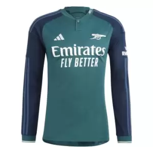 adidas Arsenal Long Sleeve Third Shirt 2023 2024 Adults - Green