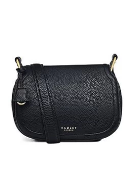 Radley York Walk Leather Medium Flapover Crossbody - Black