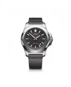 Victorinox Swiss Army I.N.O.X. Black Dial Black Leather Mens Watch 241737 241737