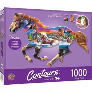 Masterpieces Puzzle Contours Shaped Running Horse Shape Puzzle 1000 piece jigsaw puzzle