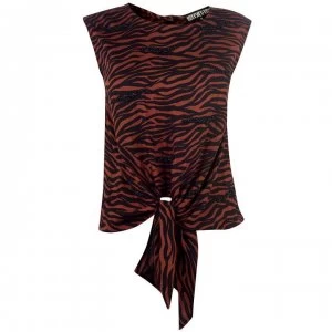 Biba Tiger Beaded Top - Tobacco