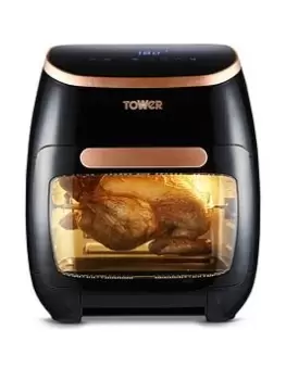 Tower Xpress Pro Vortx 5-In-1 Digital Air Fryer Oven 11L Black And Rose Gold T17039Rgb