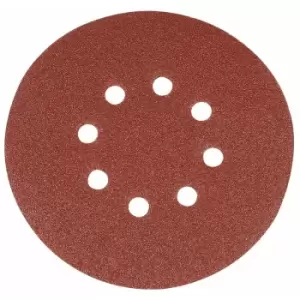 Silverline - Hook & Loop Discs Punched 150mm 10pk - 150mm 80 Grit