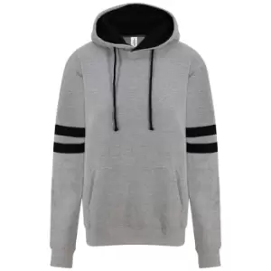 AWDis Unisex Adults Game Day Hoodie (XS) (Heather Grey/Deep Black)