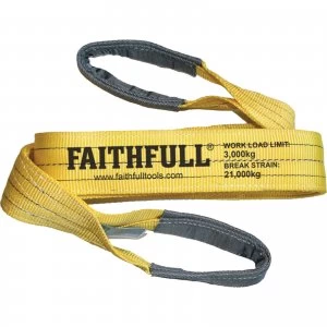 Faithfull Lifting Strap Reinforced Sling 2m 3 Tonne