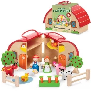 Wooden Farm Playset