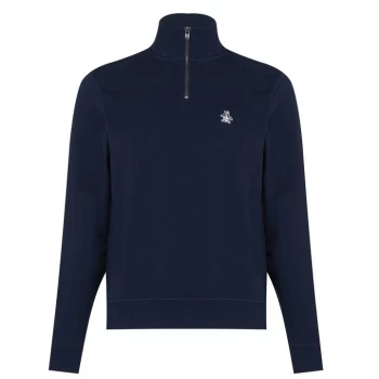 Original Penguin quarter Zip Fleece - Blue