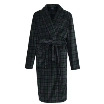 Howick Fleece Robe - Green Check