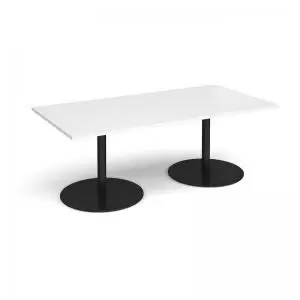 Eternal rectangular boardroom table 2000mm x 1000mm - Black base and