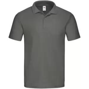 Fruit of the Loom Mens Original Pique Polo Shirt (XL) (Light Graphite)