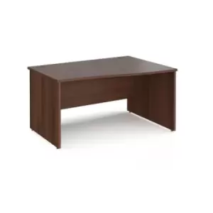 Office Desk Right Hand Wave Desk 1400mm Walnut Top And Panel End Leg Maestro 25