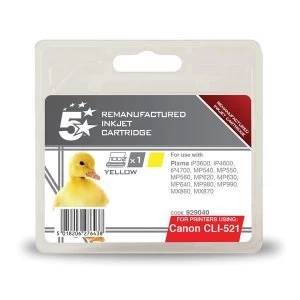 5 Star Office Canon CLI521 Yellow Ink Cartridge