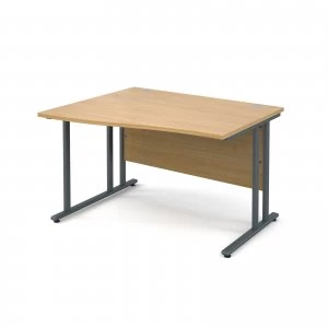 Maestro 25 GL Left Hand Wave Desk 1200mm - Graphite cantilever Frame