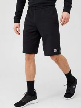 Emporio Armani EA7 Core ID Logo Jersey Shorts Black Size M Men