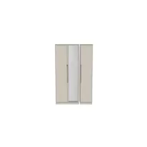 Welcome Furniture Barquero Tall Triple Mirrored Wardrobe - Kashmir Matt