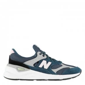 New Balance X-90 Leather and Mesh Trainers - Navy/Grey