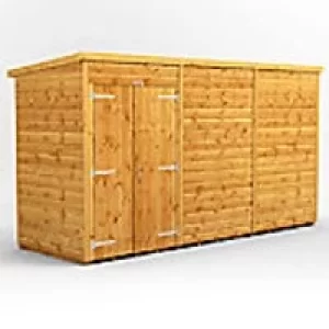 Power Garden Shed 124PPWDD Golden Brown 12x4