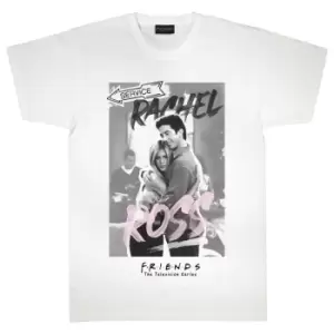 Friends Mens Mr Rachel Mrs Ross T-Shirt (L) (White)