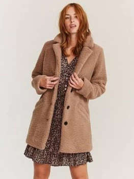 Fatface Caroline Teddy Coat - Mink