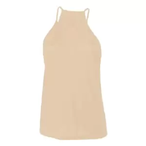 Bella + Canvas Womens/Ladies Flowy High Neck Sleeveless Tank Top (S) (Peach)