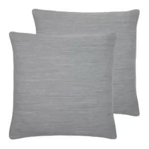 Evans Lichfield Dalton Twin Pack Polyester Filled Cushions Steel