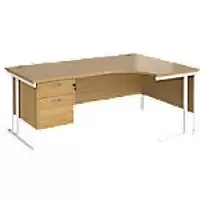 Dams International Right Hand Ergonomic Desk MC18ERP2WHO 1,800 x 1,200 x 725 x 800 - 990 mm