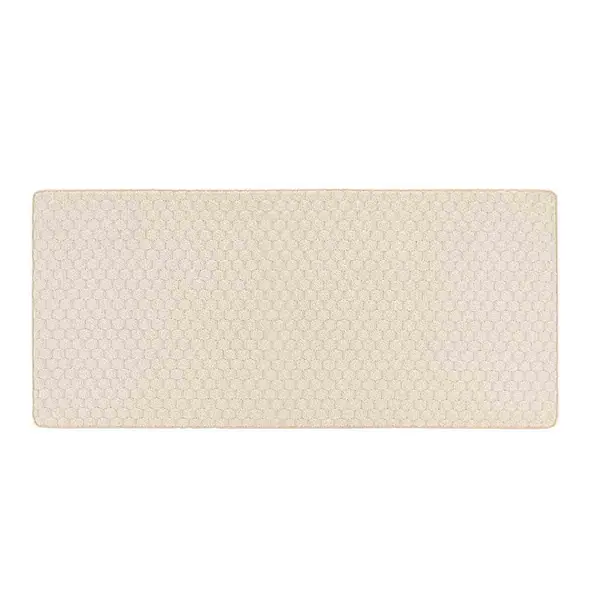 Hug Rug Sculptured Washable Basket Honeycomb Ivory 67X150 5026134620056