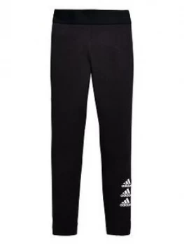 adidas Junior Girls Must-Haves Badge of Sport Tights - Black, Size 5-6 Years, Women