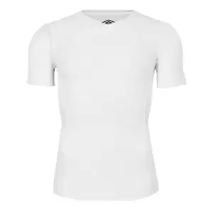 Umbro Pro Short Sleeve Baselayer Top Mens - White