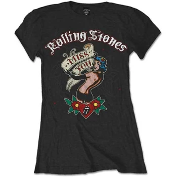 The Rolling Stones - Miss You Womens XX-Large T-Shirt - Black