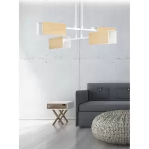 Zaper White Multi Arm Pendant Ceiling Light 4x E27