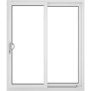 Crystal uPVC Sliding Patio Door Left Hand Open 2090mm x 2090mm Clear Double Glazed in White