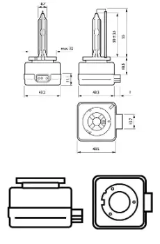 PHILIPS Light Bulbs 85415WHV2C1 Bulb, spotlight VW,AUDI,MERCEDES-BENZ,TOURAN (1T1, 1T2),Passat Variant (3C5),GOLF VI (5K1),TIGUAN (5N_)