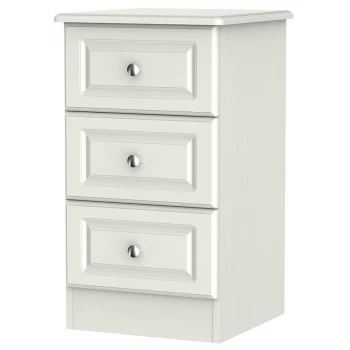 Robert Dyas Montego Ready Assembled 3-Drawer Bedside Table - Ash Grey