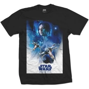 Star Wars - Rogue One Jyn X-Wing 01 Unisex Large T-Shirt - Black