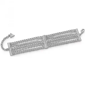 Ladies Guess Chain Waterfall Silver Bracelet