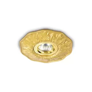 Polka 1 Light Recessed Spotlight Brass GU10