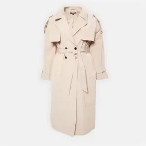 Missguided Plus Size Longline Trench Coat - Nude