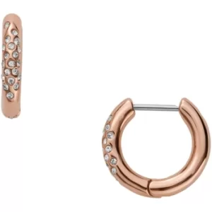 Elin Rose-Tone Stainless Steel Hoop Earrings